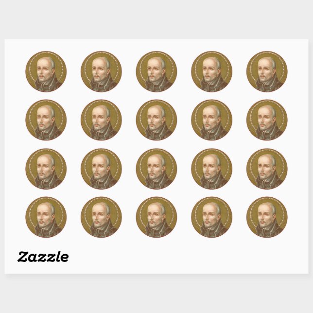 St. Ignatius Loyola (JM 27; Detail) Classic Round Sticker (Sheet)