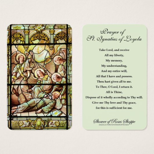 St. Ignatius of Loyola Catholic Prayer (Front & Back)