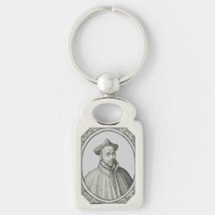 St. Ignatius of Loyola Engraving Antique Art Keychain