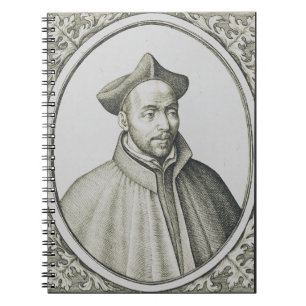 St. Ignatius of Loyola Engraving Antique Art Notebook
