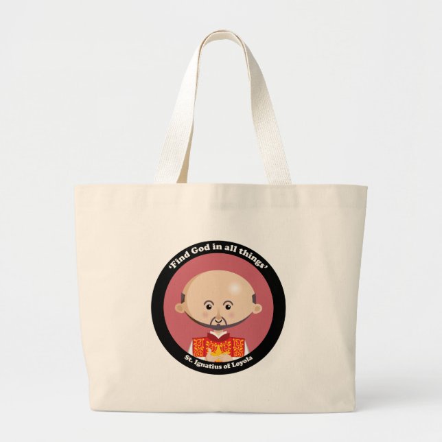 St. Ignatius of Loyola Large Tote Bag (Front)