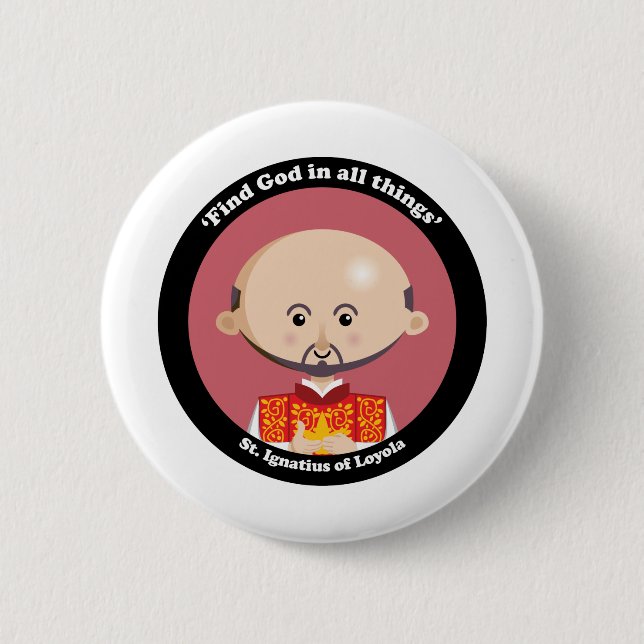 St. Ignatius of Loyola Pinback Button (Front)