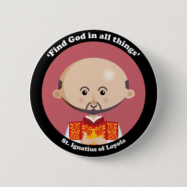St. Ignatius of Loyola Pinback Button (Front)