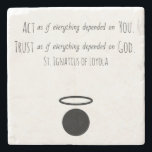 St. Ignatius of Loyola Quote Stone Coaster<br><div class="desc">St. Ignatius of Loyola Quote Stone Coaster</div>