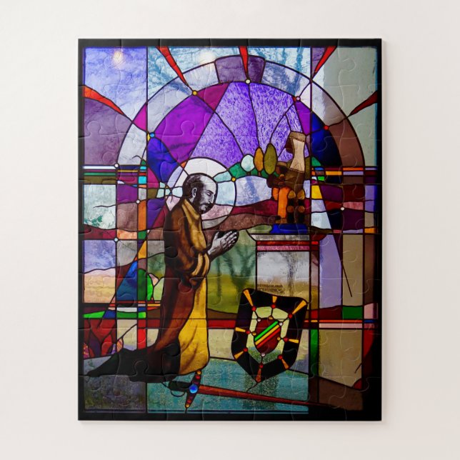 St. Ignatius of Loyola Stained Glass Window Jigsaw Puzzle (Vertical)
