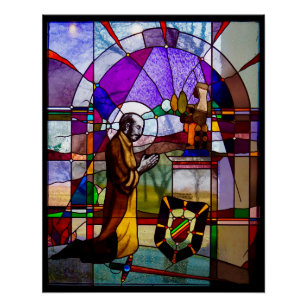 St. Ignatius Stained Glass Window High Res Poster