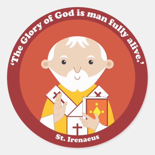 St. Irenaeus Classic Round Sticker | Zazzle.com