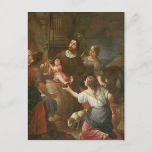 St. Isidore and the Miracle at the Well Postcard