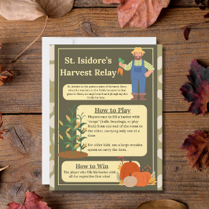 St. Isidore Harvest Relay Saint Game Sign
