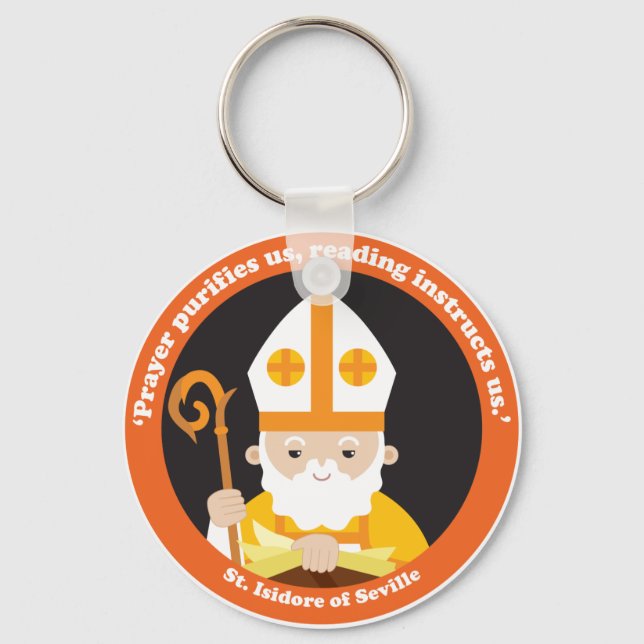 St. Isidore of Seville Keychain (Front)
