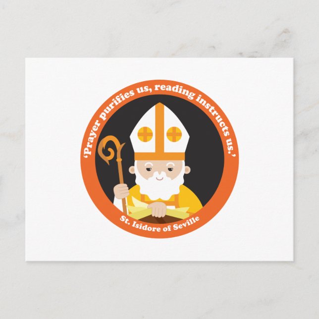 St. Isidore of Seville Postcard (Front)