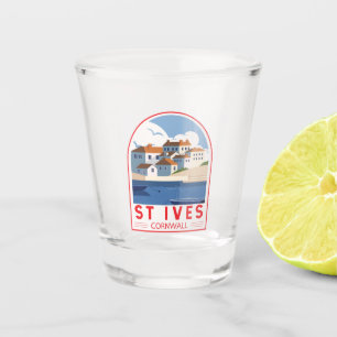 St Ives Cornwall England Retro Travel Art Vintage Shot Glass