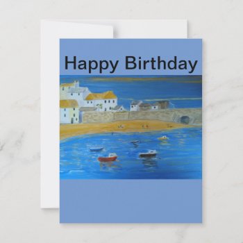 St Ives Cornwall S.w.england Card  Add Name   Holiday Card by artistjandavies at Zazzle