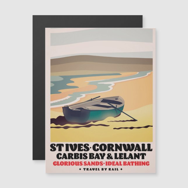 St Ives Cornwall Travel Poster (Front/Back)