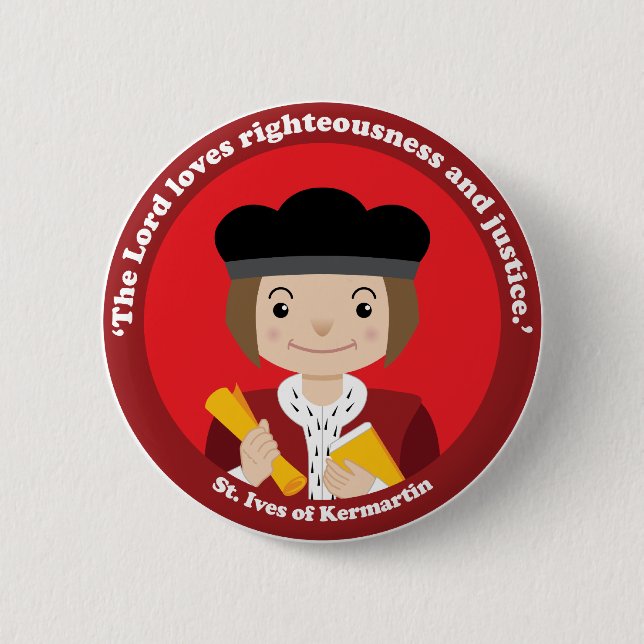 St. Ivo Kermatin Button (Front)