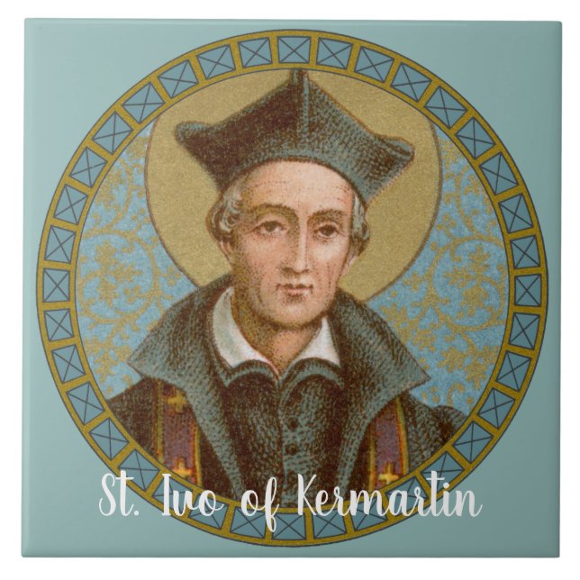 St. Ivo of Kermartin (BK 015) Ceramic Tile (Front)