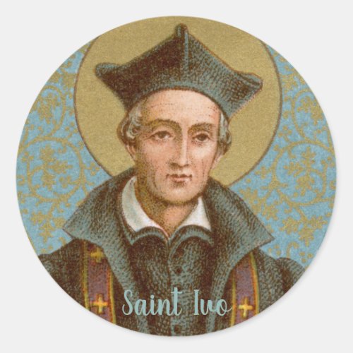 St Ivo of Kermartin BK 015 Classic Round Sticker