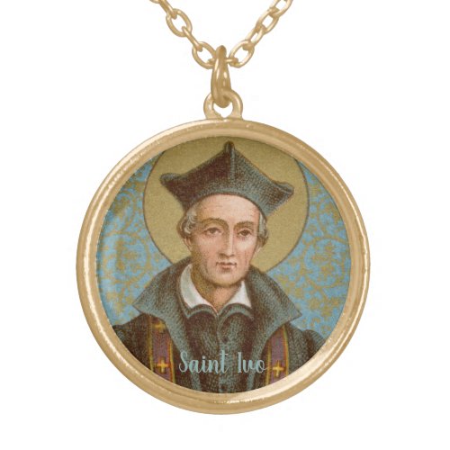 St Ivo of Kermartin BK 015 Gold Plated Necklace