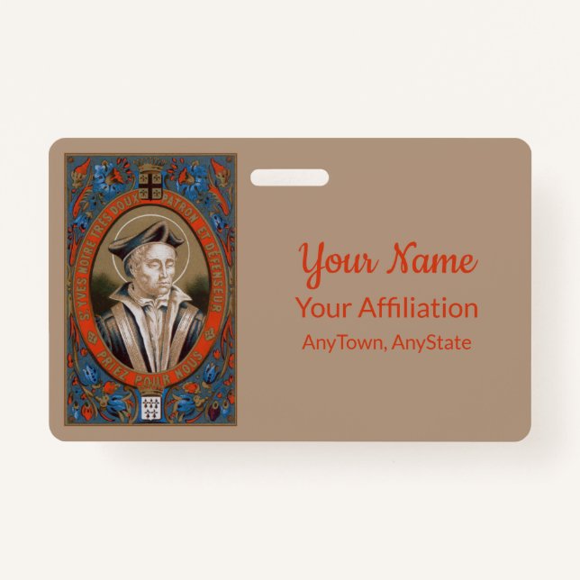 St. Ivo of Kermartin (M 005) Badge (Front)