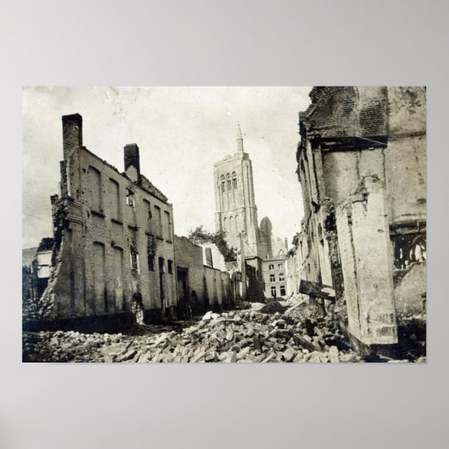 St. Jacob's Church, Ypres, June 1915 Poster (Front)