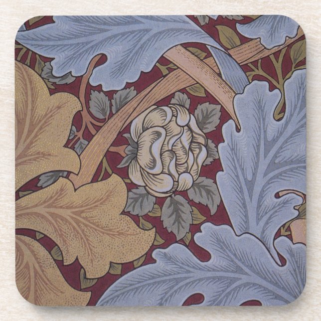 St. James Acanthus Leaf Pattern by William Morris Beverage Coaster (Front)