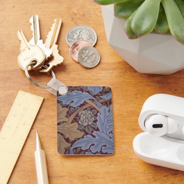 St. James Acanthus Leaf Pattern by William Morris Keychain (Desk)