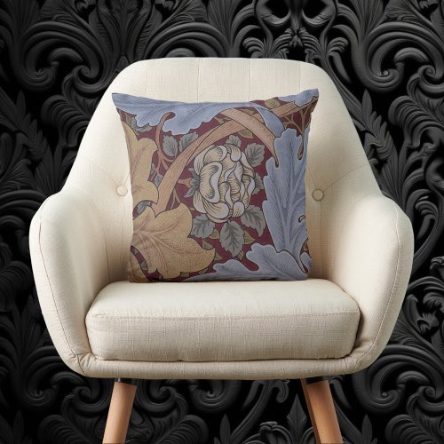 St James Acanthus Leaf Pattern by William Morris Throw Pillow