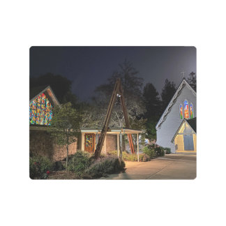 St. James' by moonlight, metal print