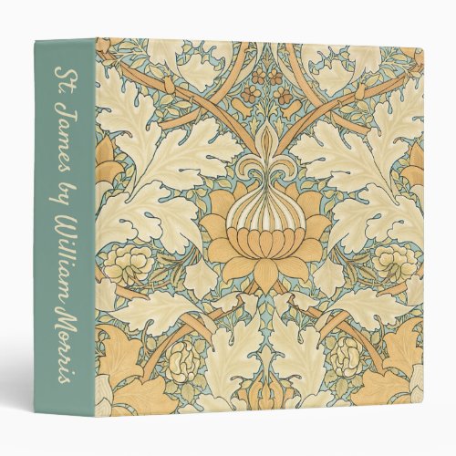 St James by William Morris Acanthus Leaves 3 Ring Binder