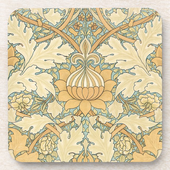St. James by William Morris, Acanthus Leaves Beverage Coaster (Front)