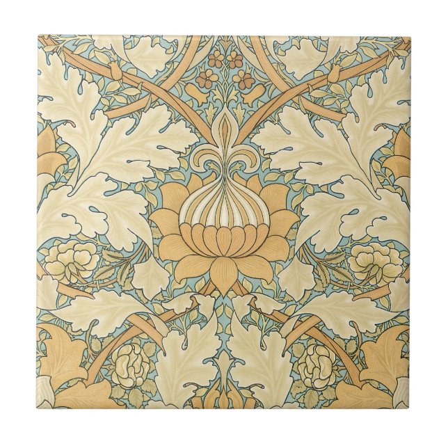St. James by William Morris, Acanthus Leaves Ceramic Tile (Front)