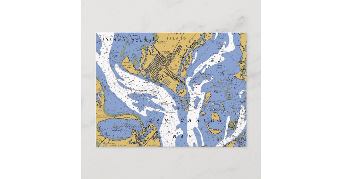 St. James City, Florida Nautical Chart Postcard Zazzle