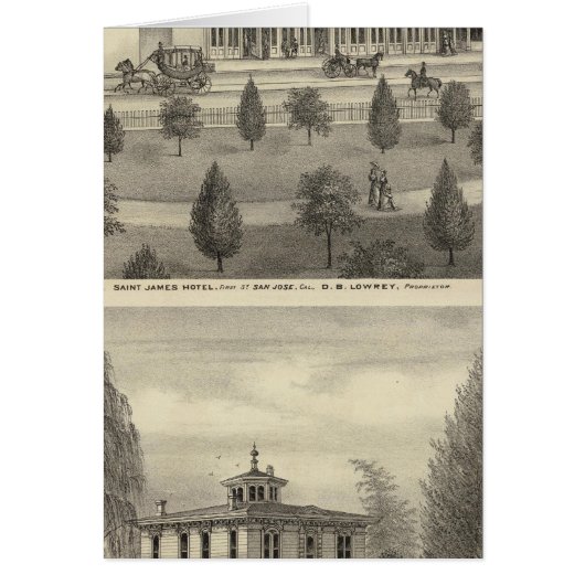 St James Hotel, residence Cards (Front)