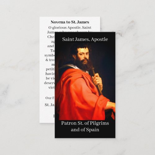 St James the Apostle Novena Prayer Card