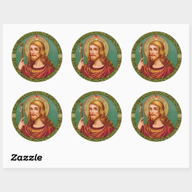 St. James the Greater (JMAS 04) Classic Round Sticker (Sheet)