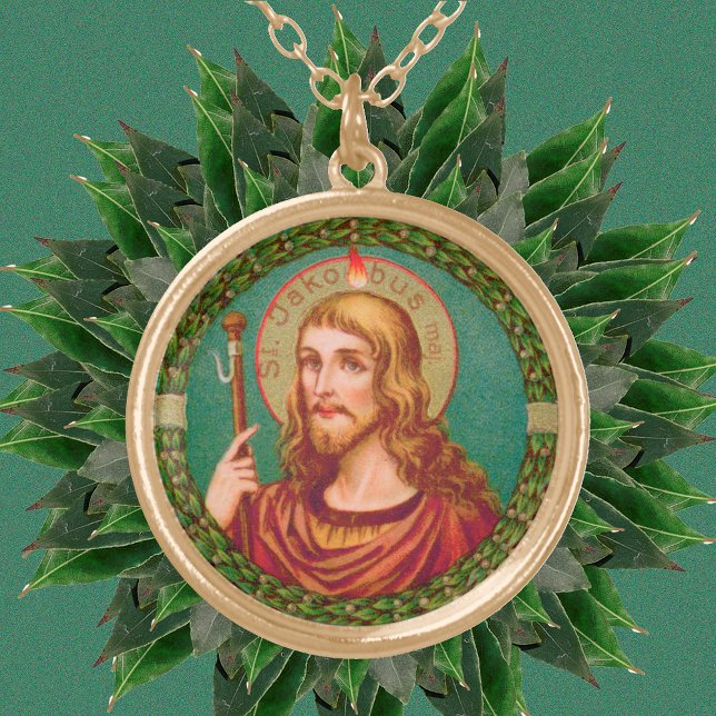 St. James the Greater (JMAS 04) Gold Plated Necklace (Creator Uploaded)