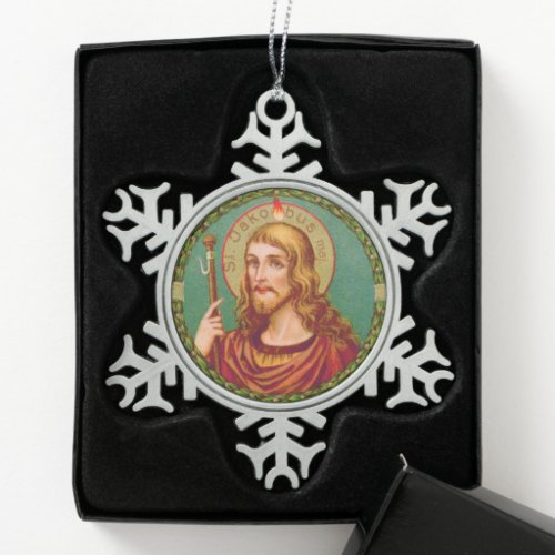 St James the Greater JMAS 04 Snowflake Pewter Christmas Ornament