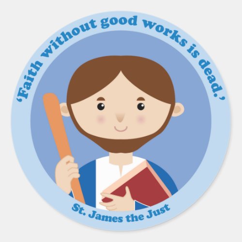 St James the Just Classic Round Sticker