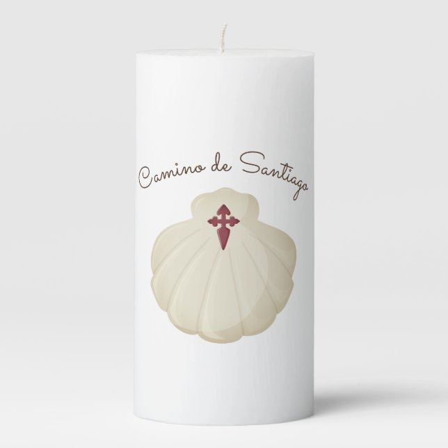 St James Way Pilgrimage Pillar Candle (Front)