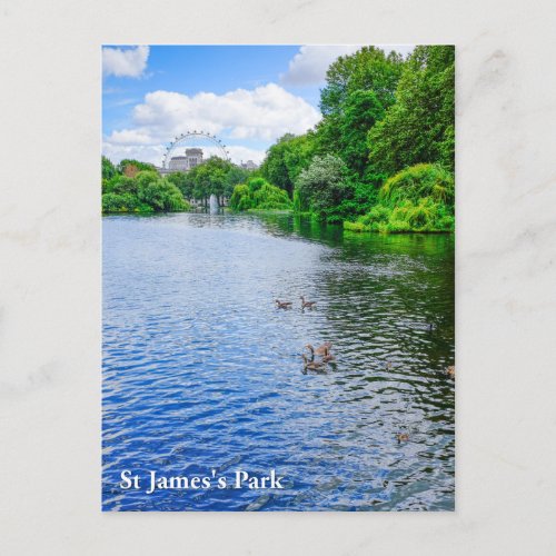 St Jamess Park London UK Postcard