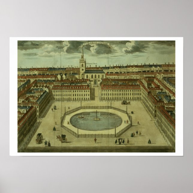 St. James's Square, for 'Stow's Survey of London', Poster (Front)