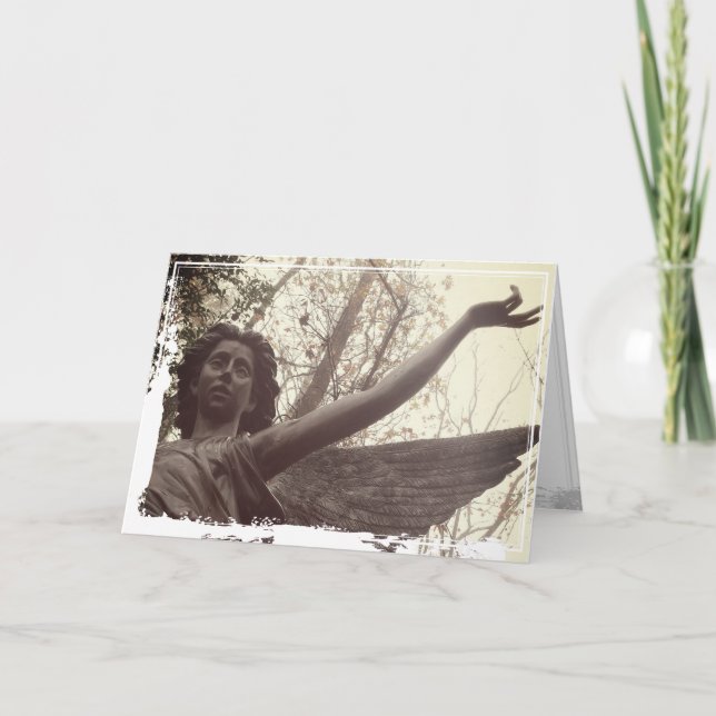 St Jane Frances de Chantal Quote Angel Photo Art— Holiday Card (Front)