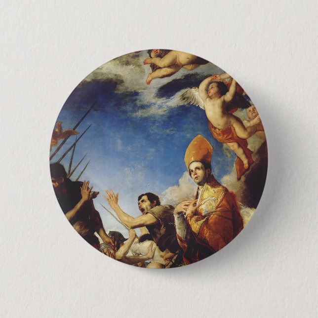 St. Januarius, Bishop of Benevento - Fine Art Button (Front)
