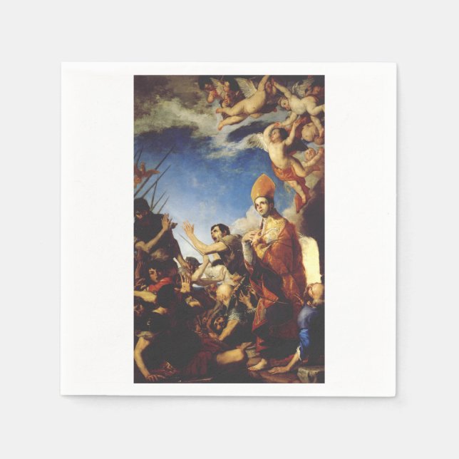 St. Januarius, Bishop of Benevento - Fine Art Napkins (Front)