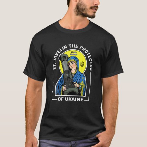 St Javelin The Protector Of Ukraine Retro Vintage T_Shirt