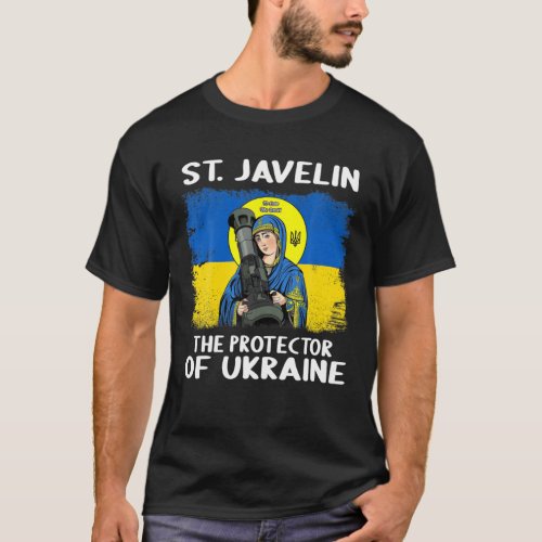 St Javelin The Protector Of Ukraine Vintage Retro T_Shirt