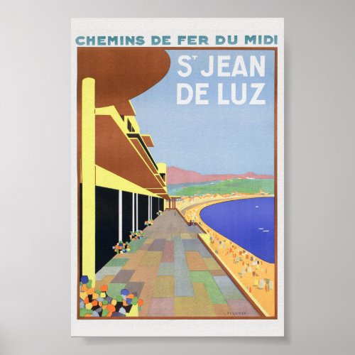StJean de Luz Vintage Poster 1928
