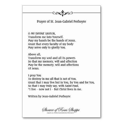 St. Jean-Gabriel Perboyre Catholic Prayer Holy Table Number | Zazzle