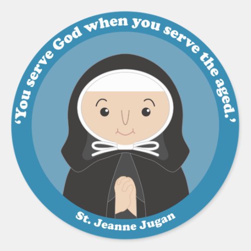 St Jeanne Jugan Classic Round Sticker