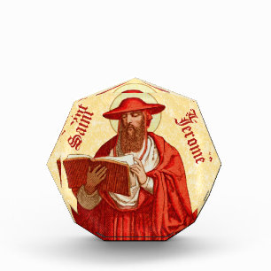 St. Jerome as Cardinal with Book (P 004) Acrylic Award